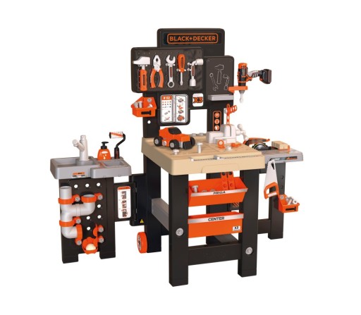 Мега майстерня Smoby Black \u0026 Decker із зоною маляра та сантехніка + 100 аксесуарів 360726