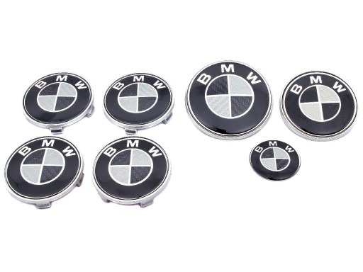 B6718 - Эмблемы черный черный карбон BMW E46 KPL