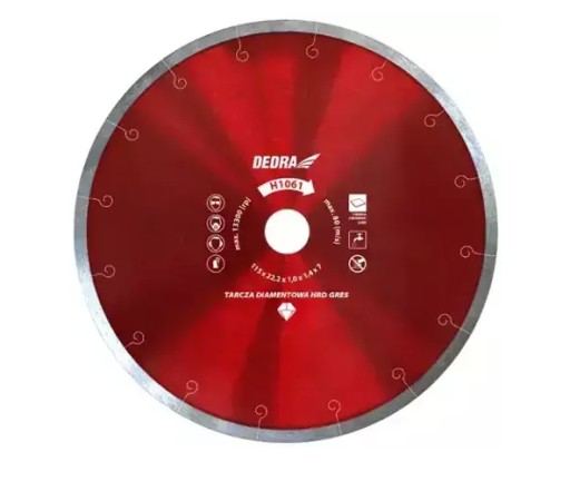 Dedra тонкий алмазний диск для GLZURA, керамограніт H1069 350x25, 4 мм тонкий