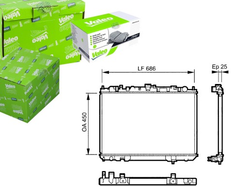 VAL735081(EXT) - РАДИАТОР ДВИГАТЕЛЯ VALEO NISSAN X-TRAIL 2.2D 06/01-
