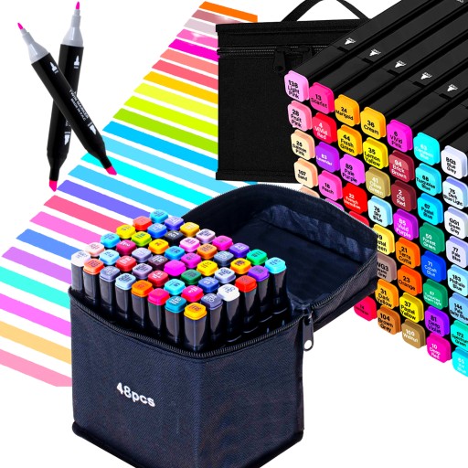 Маркер двосторонній різні кольори GPBRAND 48 шт.