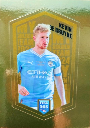 PANINI nálepky FIFA 365 2024 NÁLEPKA KDB MY GOLDEN TEAM 2024 DE BRUYNE