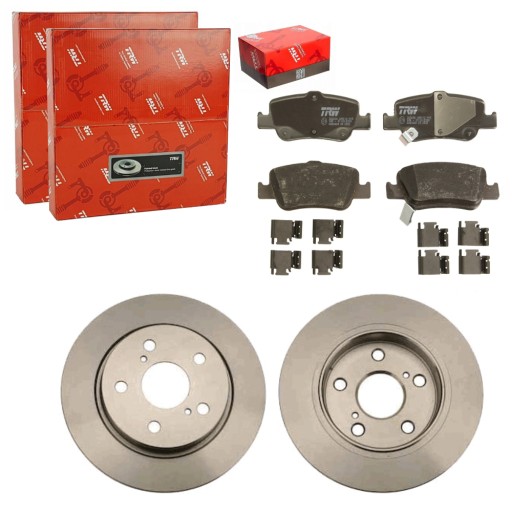 DF4830 - TRW ДИСКИ + КОЛОДКИ ЗАДНИЕ TOYOTA COROLLA 2006-19