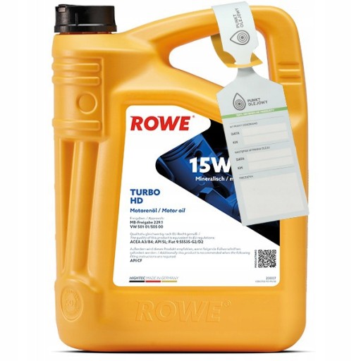 ROWE-HIGHTEC TURBO HD 15W40-4L