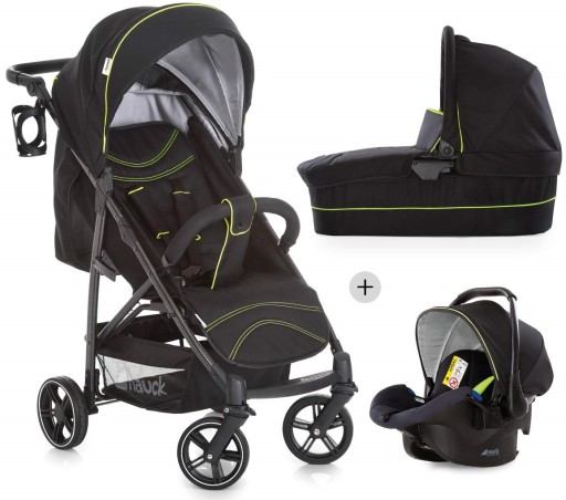 Коляска Hauck Rapid 4 S Plus Trio Set Caviar Neon Yellow Deep + автокрісло + база