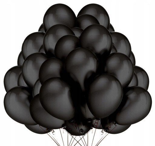 КУЛЬКИ МЕТАЛЕВІ ЧОРНІ Весілля День Народження 30см 50шт