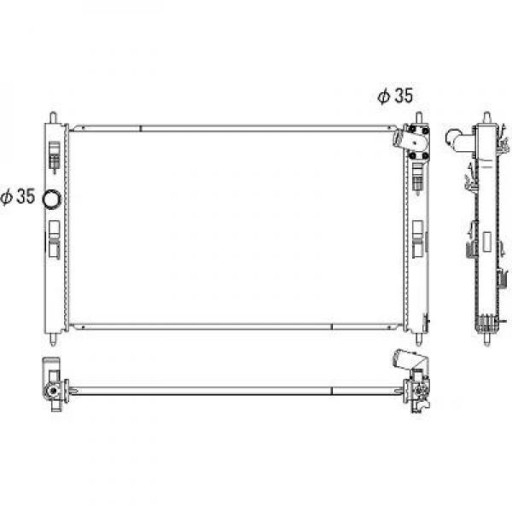 DCM3886 - Радиатор mitsubishi lancer asx 1.6