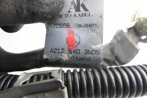 Tubazione cablaggio Rozrusznika MERCEDES W212 2.2 CDI A2125403505