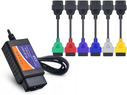 ELM 327 USB-ИНТЕРФЕЙС + АДАПТЕРЫ MULTIECUSCAN FIAT ALFA DODGE JEEP CAN