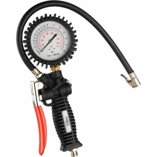 ПІСТОЛЕТ ДЛЯ НАКАЧУВАННЯ ШИН NEO З МАНОМЕТРОМ ТИСКУ.