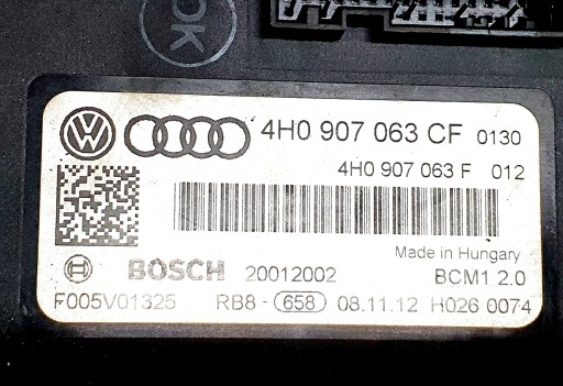 CENTRALINA MOUL KOMFORTU AUDI A7 A6 C7 4H0907063CF