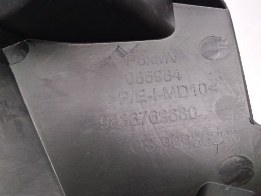 Peugeot 3008 II lift support front of a bumper console left 9836769680
