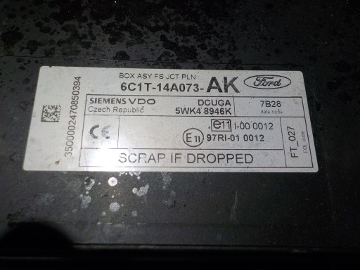 FORD TRANSIT VII module BSI UCH 6C1T-14A073-AK 5WK48946K
