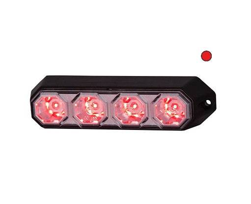 LDO2259 - СИГНАЛЬНАЯ ЛАМПА СТРОБОСКОП 4 ВСПЫШКИ КРАСНЫЙ