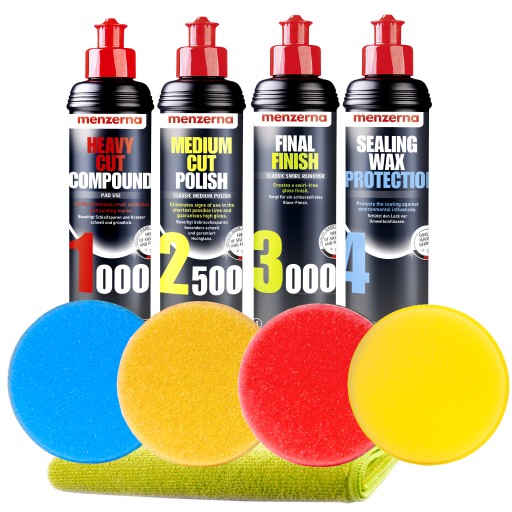 Menzerna-набір для полірування автомобіля + віск 5в1
