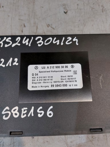 comfort control unit MERCEDES W212