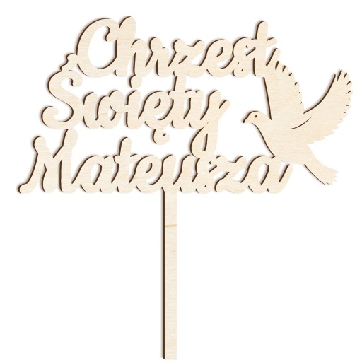 ДЕРЕВ'ЯНА ДЕКОРАЦІЯ НА ХРЕЩЕННЯ ТОПЕР+ІМ'Я