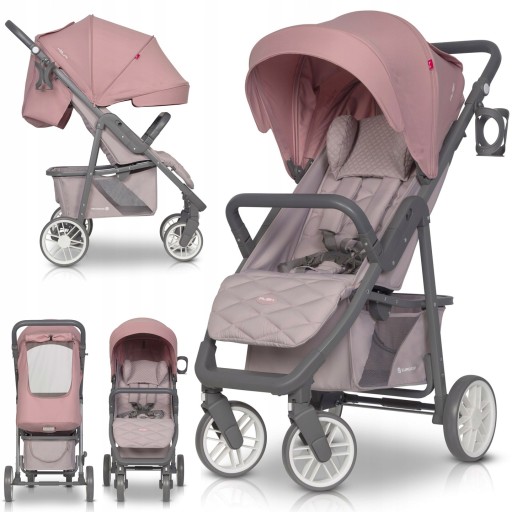 Коляска Euro-Cart Flex, рожева