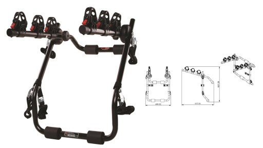 БАГАЖНИК ДЛЯ 3 ВЕЛОСИПЕДОВ НА ЗАДНЮЮ ДВЕРЬ CARFACE