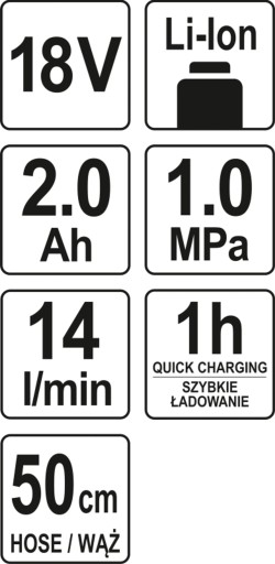 НАДУВАЛЬНИЙ ПІСТОЛЕТ YATO 18V 2.0AH+LAD