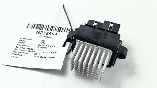 rezistor, reostat, regulátor odpor topení 13598091 OPEL ZAFIRA C LIFT