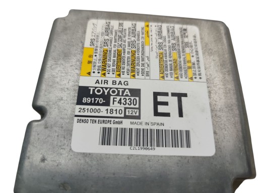 control unit SENSOR module airbag TOYOTA C-HR and CHR 89170-F4330