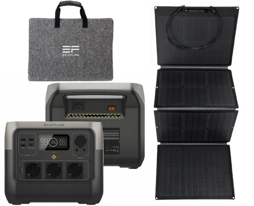 Портативная станция ecoflow river 2 pro 800 вт 768 втч + панель 110 вт + кабель