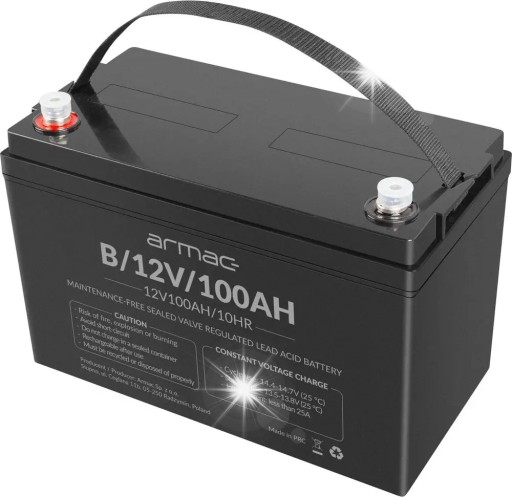 Аккумулятор armac agm универсальный гелевый 12 в 100 ач необслуживаемый m8