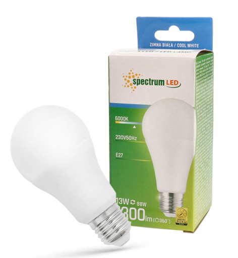 Żarówka LED E27 13W=95W zimna WOJ13891 SPECTRUM