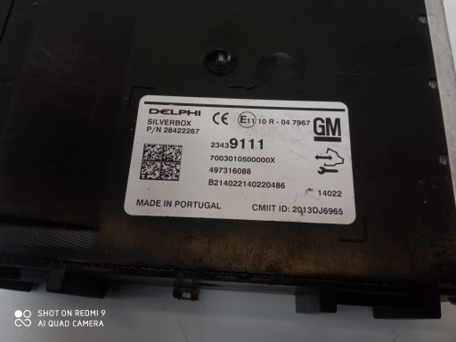 OPEL INSIGNIA A Module SILVERBOX 23439111