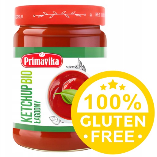 Bezlepkový kečup jemný BIO 315g Primavika NO GLUTEN FREE VEGE VEGAN