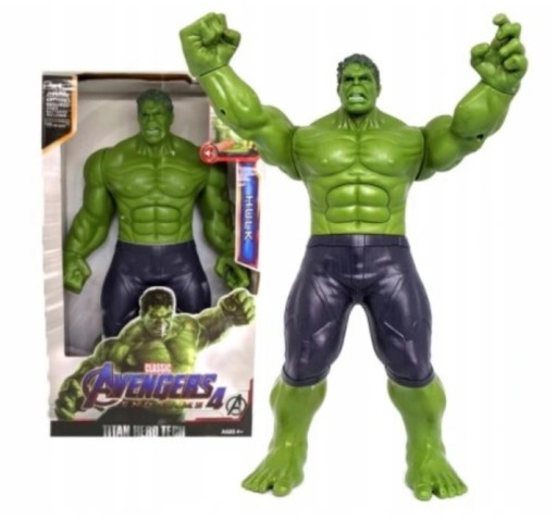 ВЕЛИКА ФІГУРА ХАЛК ЗЕЛЕНИЙ 30см ЗВУЧНИЙ СВІТЛИЙ ХАЛК