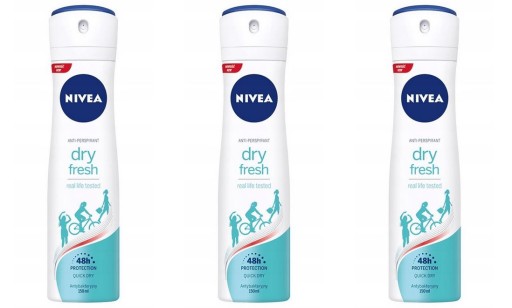 Nivea Fresh Antiperspirant Dámsky sprej 3x150ML