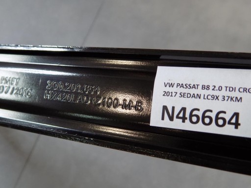 VW PASSAT B8 OBEJMA Behälter des Kraftstoffsbehälters 3Q0201654