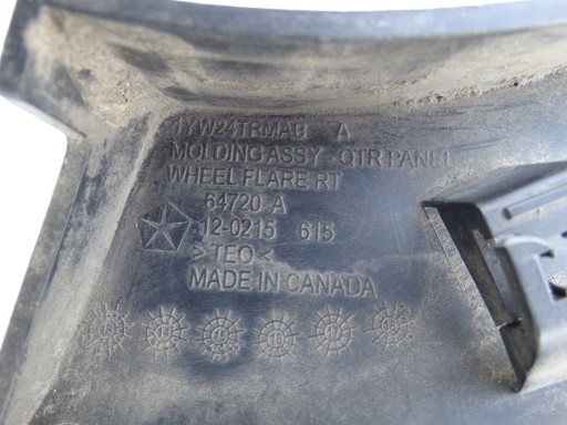 JEEP CHEROKEE V KL cap moulding of a fender right rear part 1YW24TRMAB original
