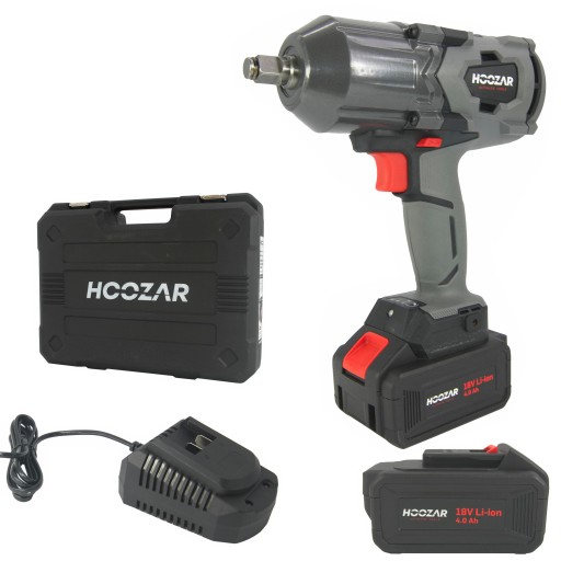 УДАРНЫЙ КЛЮЧ 1/2 1000 Нм 18 В 2x4,0 Ач HOOZAR