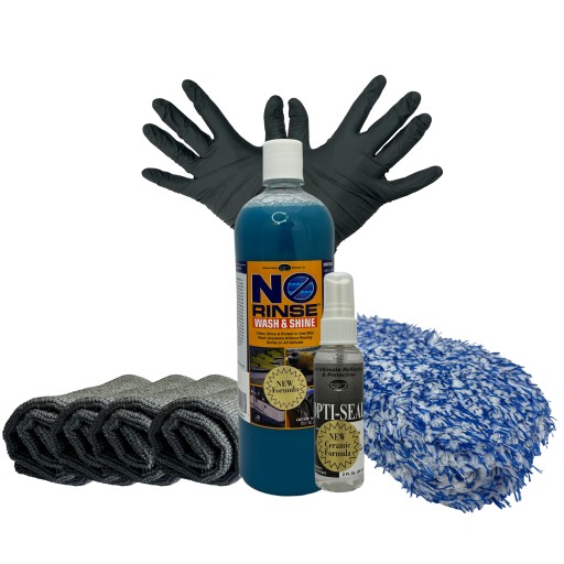 Шампунь для мытья автомобиля Optium NO RINSE 950ml воск OPTI-SEAL 60ml + аксессуары