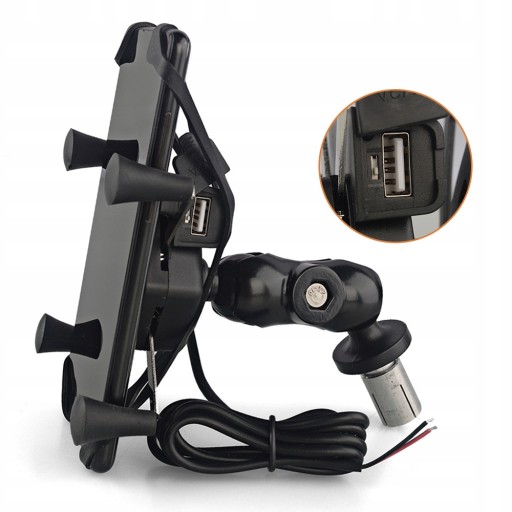 КРОНШТЕЙН ДЛЯ ТЕЛЕФОНА МОТОЦИКЛА С USB 5V