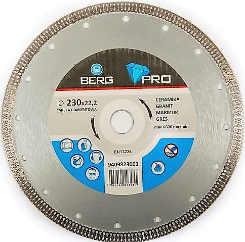 АЛМАЗНЫЙ ДИСК ULTRA PRO 230X22, 2 ММ BERG