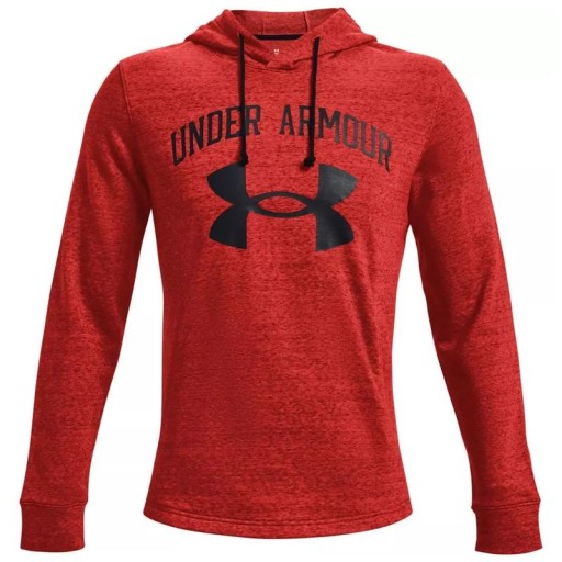 MIKINA UNDER ARMOUR RIVAL TERRY BIG LOGO HOODIE MEN RED XXL