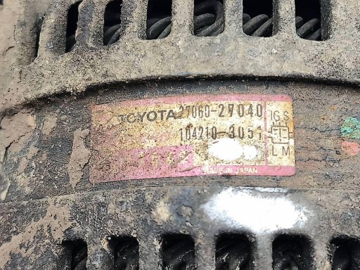 27060-27040 - Генератор toyota rav 4 ii (_a2_) 2706027040 2.0l дизель 2003 р.в.