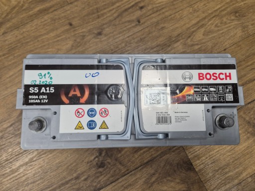 batteria BATERIA AGM BOSCH 12V 105Ah 950A 2020 anno STAN 91%