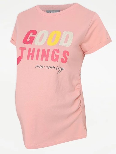 GEORGE Ružové tehotenské tričko roz S (UK8)