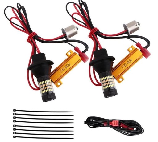 2085 - 2в1 дневные ходовые огни + поворотники P21W LED