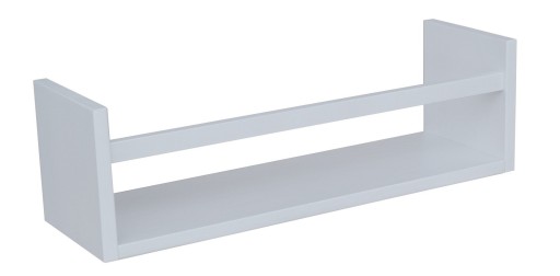 Підвісна полиця Metdrew 60x18x18 см дерев'яна біла