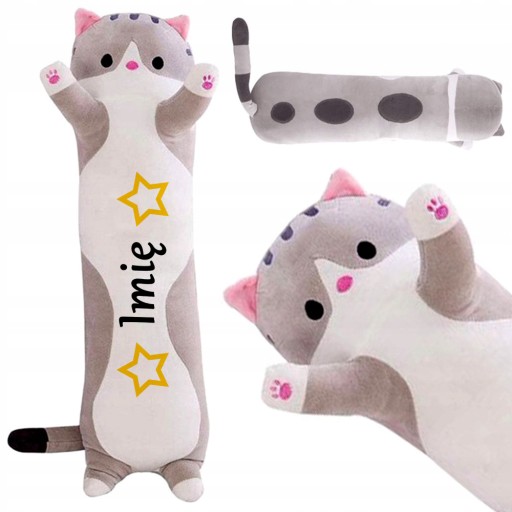 ПОДУШКА-ТАЛІСМАН СІРИЙ КОТ 70см