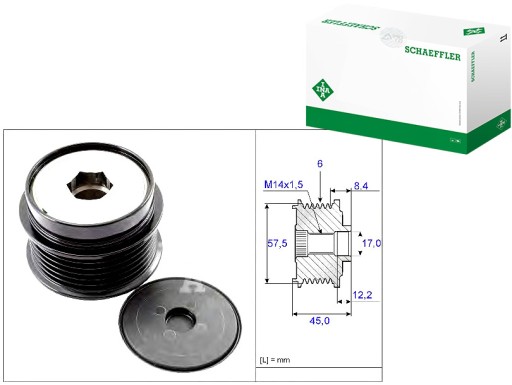 Генератор-одностороння муфта INA 535 0174 10