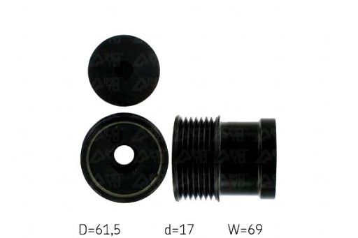 03405 - Шків генератора ford transit 2.4tdci 00- s