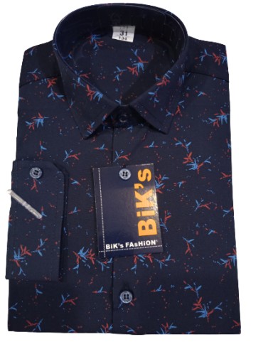 БІКС Дитяча бавовняна сорочка з довгим рукавом, р.170, синя