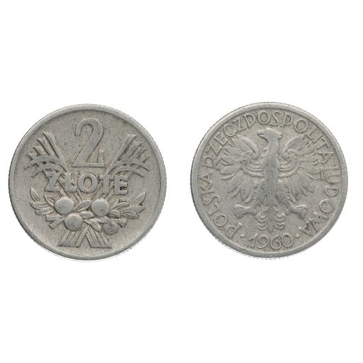 2 złote obiegowe Jagody - 1960 r